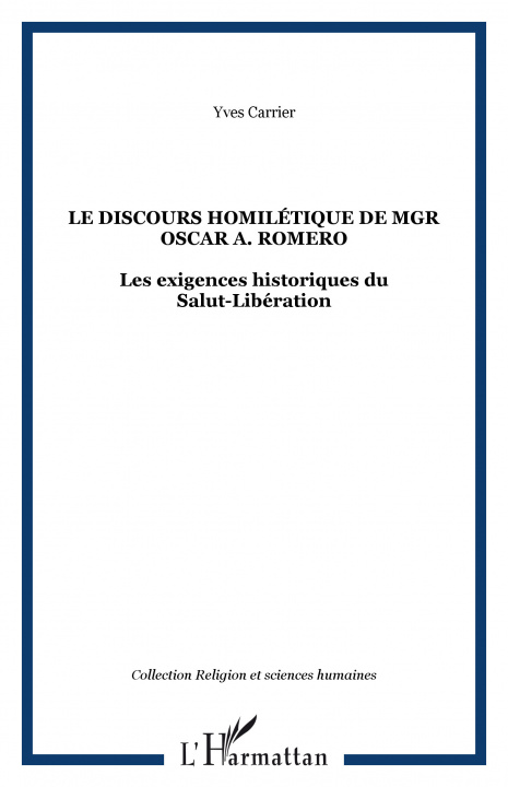 Kniha Le discours homilétique de Mgr Oscar A. Romero Carrier
