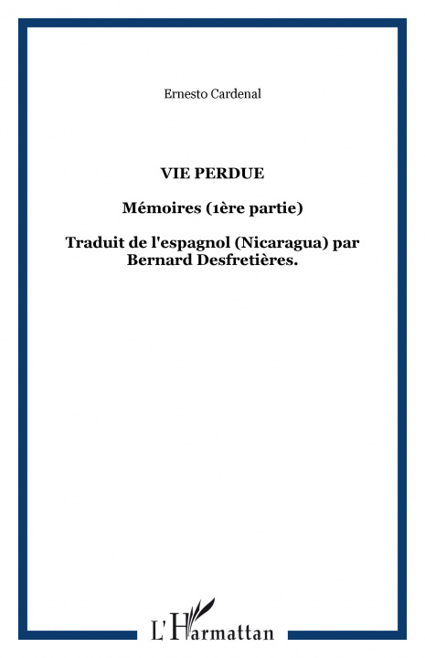 Buch Vie perdue Cardenal