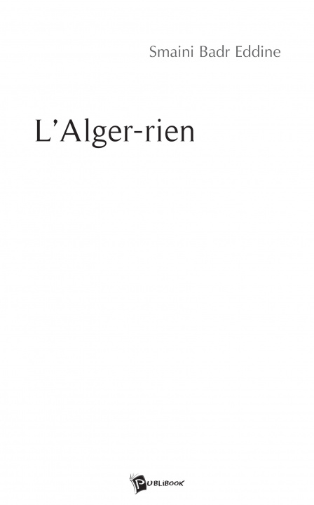 Knjiga L'ALGER-RIEN SMAINI BADR EDDINE