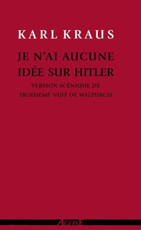 Kniha Je n’ai aucune idée sur Hitler Kraus