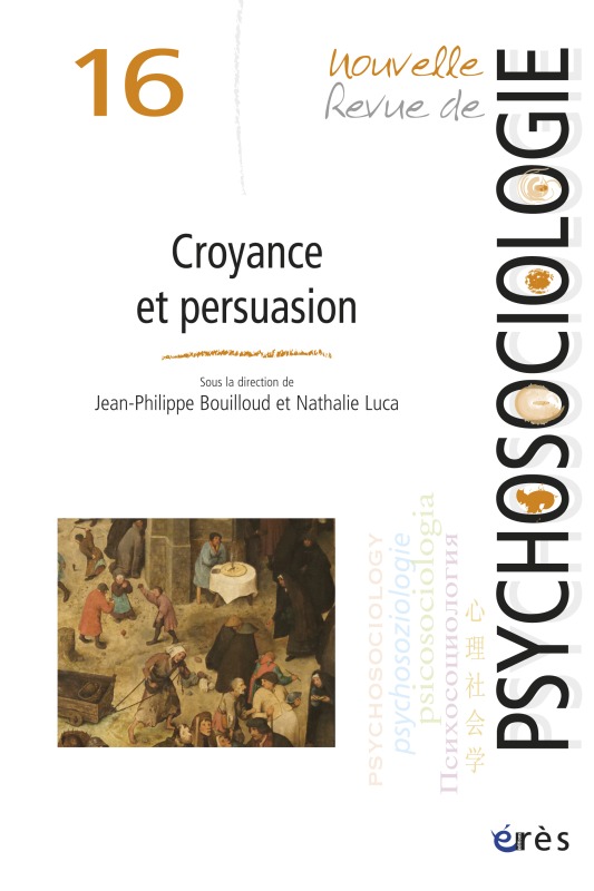 Book nrp 16 - croyance et persuasion BOUILLOUD JEAN-PHILIPPE/LUCA NATHALIE