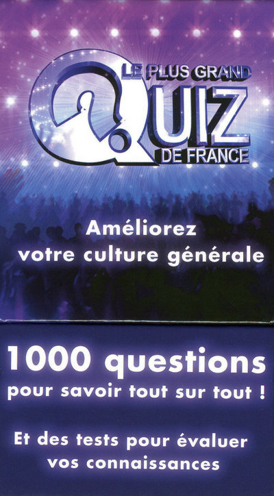 Carte Boite le plus grand quiz de France TF1 Production