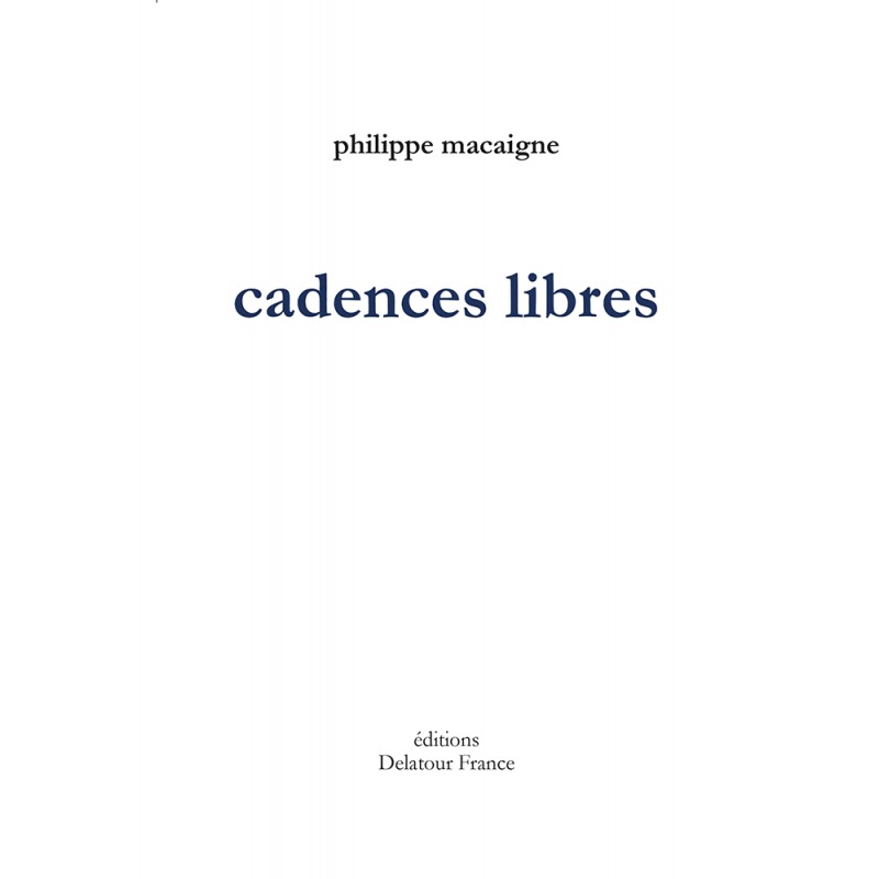 Knjiga Cadences libres MACAIGNE