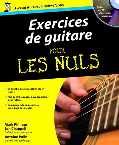 Könyv Exercices de guitare pour les nuls Mark Phillips