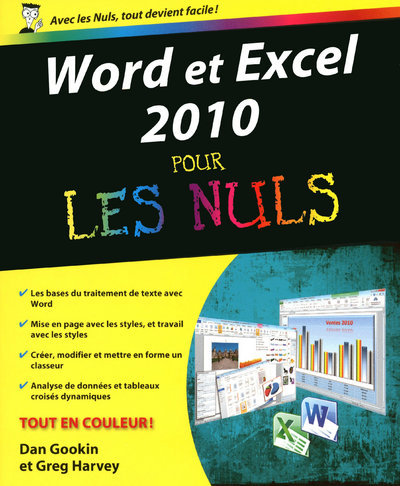 Carte Word et Excel 2010 Pour les nuls Dan Gookin