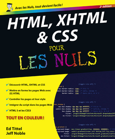 Kniha HTML, XHTML et CSS Pour les nuls, 2e Ed Tittel