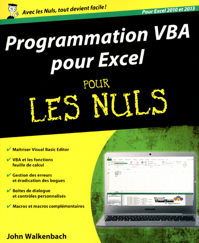 Carte Programmation VBA pour Excel 2010 et 2013 Pour les nuls John Walkenbach