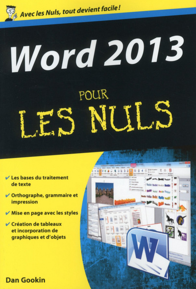 Kniha Word 2013 poche pour les nuls Dan Gookin