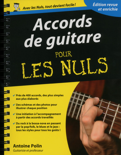 Carte Accords de guitare pour les nuls, édition augmentée Antoine Polin