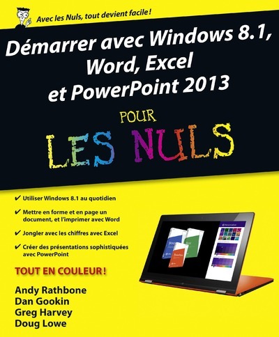 Livre Démarrer avec windows 8.1, word, excel et powerpoint 2013 pour les nuls Andy Rathbone