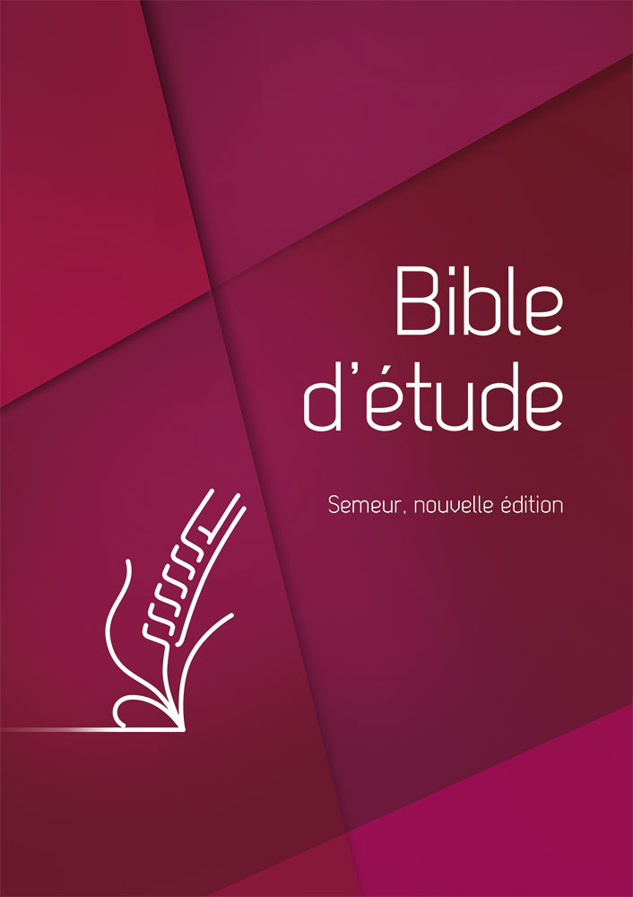 Carte Bible d'étude semeur couverture rigide rouge, tranche blanche collegium