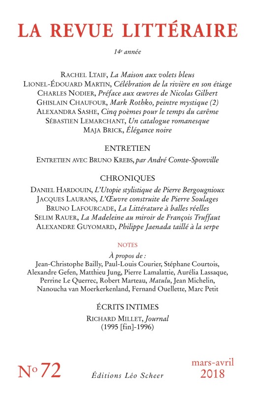 Carte Revue litteraire n°72 (Le) collegium