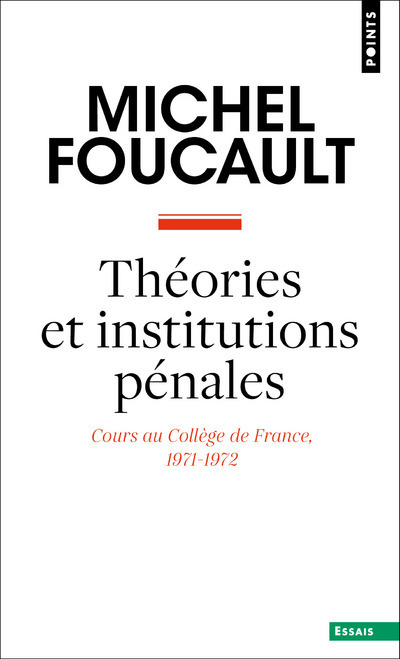 Книга Théories et institutions pénales Michel Foucault