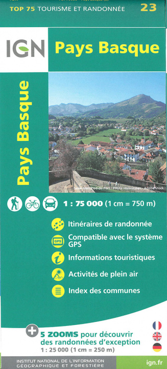 Prasa Top75023 Pays Basque 1/75.000 