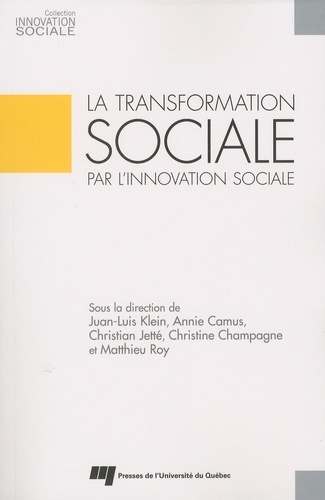 Книга TRANSFORMATION SOCIALE PAR L'INNOVATION SOCIALE KLEIN