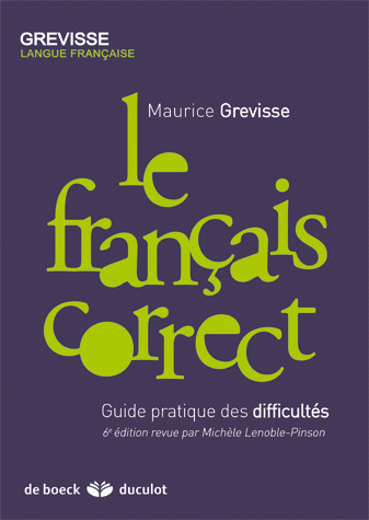 Carte Le français correct GREVISSE