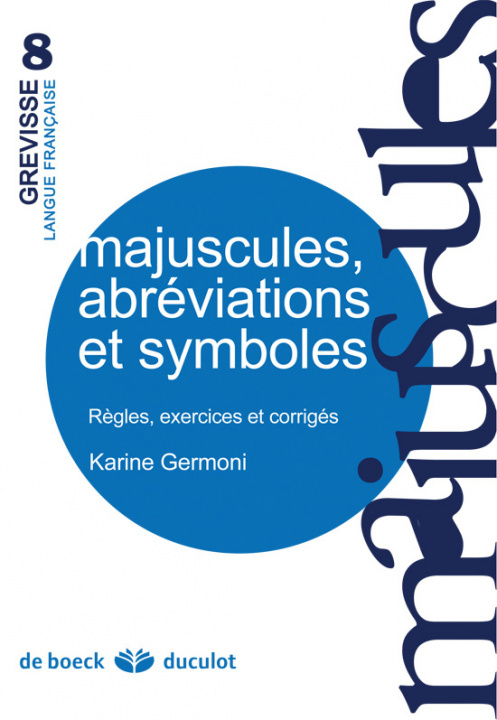 Kniha Majuscules, abréviations et symboles GERMONI