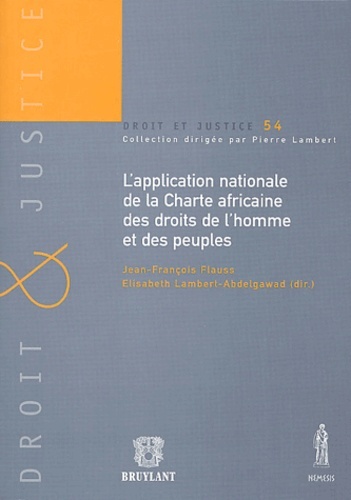 Carte l'application nationale de la charte africaine des droits de l'homme et des peup Flauss j.-f.