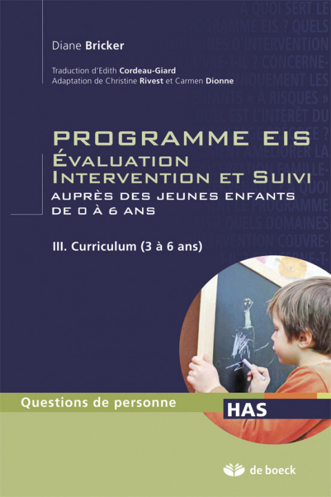 Книга Programmes EIS - Évaluation intervention et suivi auprès des jeunes enfants de 0 à 6 ans - Tome III BRICKER