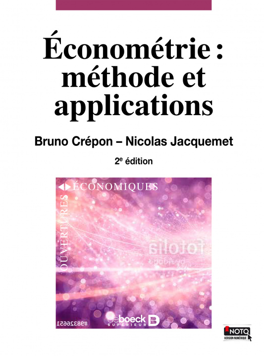 Buch Économétrie : méthodes et applications CRÉPON