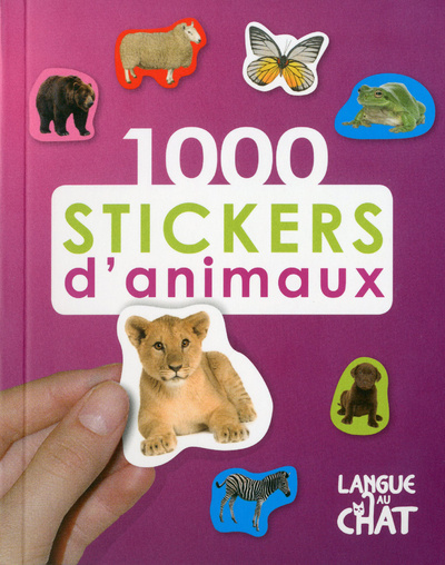 Kniha 1000 stickers d'animaux (fond mauve) collegium