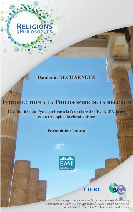 Carte Introduction à la philosophie de la religion Decharneux