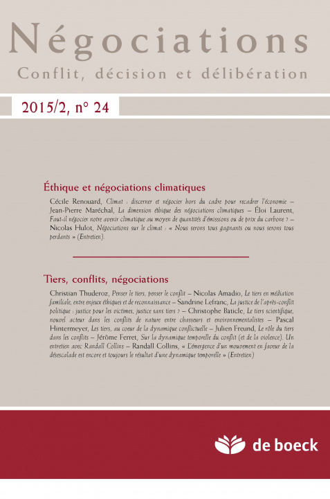 Knjiga NEGOCIATIONS 2015/2 N.24 XXX