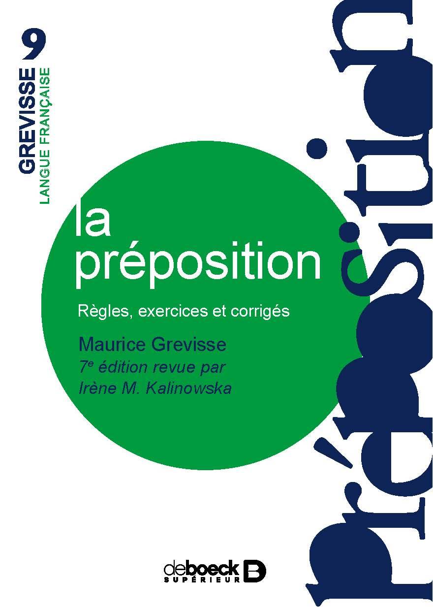 Book La préposition GREVISSE