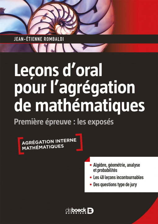 Book Leçons d'oral pour l'agrégation de mathématiques ROMBALDI