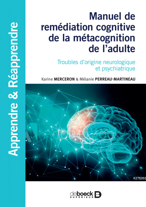 Carte Manuel de remédiation cognitive de la métacognition de l'adulte MERCERON