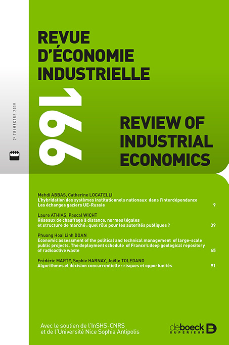 Carte Revue d'économie industrielle 2019/2 - 166 -  Varia collegium
