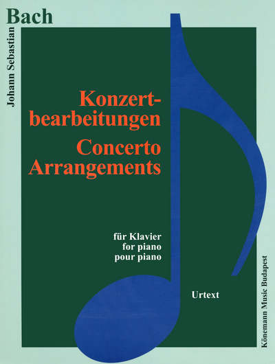 Book Partition - Bach - Konzerbearbeitungen - Adaptations pour concerts - pour piano Johann Sebastian Bach