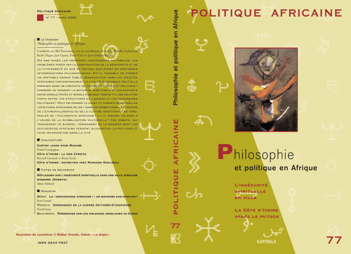 Könyv POLITIQUE AFRICAINE N-077, PHILOSOPHIE ET POLITIQUE 