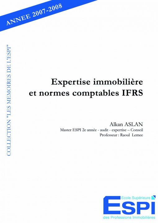 Kniha Expertise immobilière et normes comptables ifrs Aslan