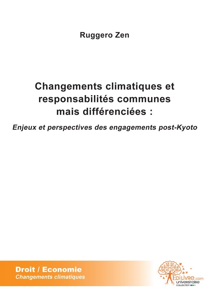 Kniha Changements climatiques et responsabilités communes mais différenciées Zen