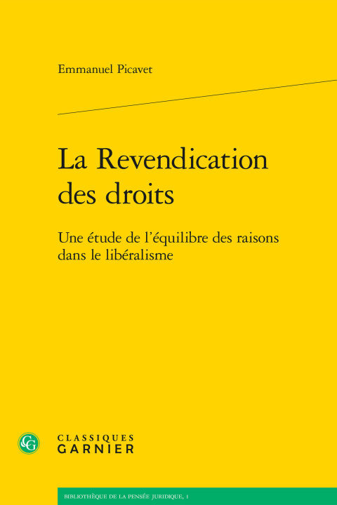 Knjiga La Revendication des droits Picavet