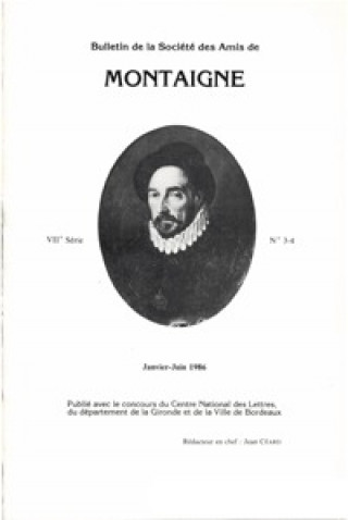 Kniha Bulletin de la Société des amis de Montaigne. VII, 1986-1, n° 3-4 