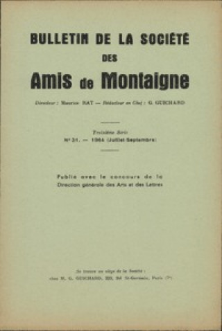 Book Bulletin de la Société des amis de Montaigne 