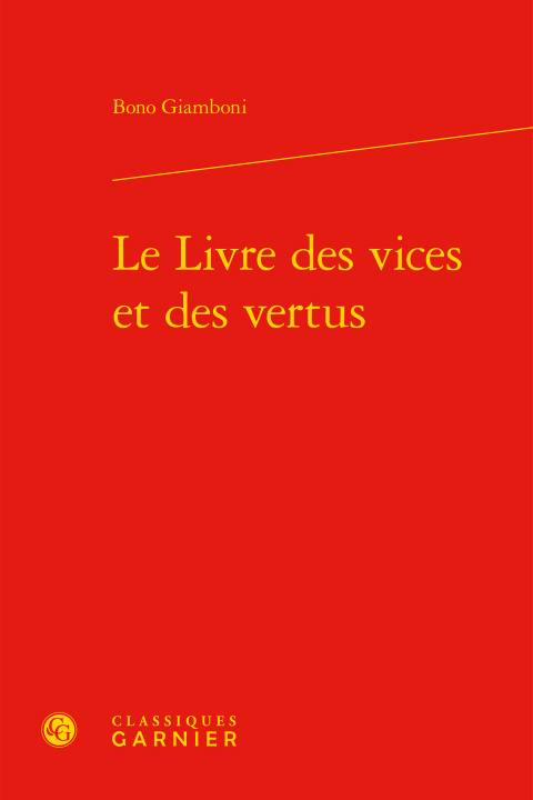 Knjiga Le Livre des vices et des vertus Giamboni