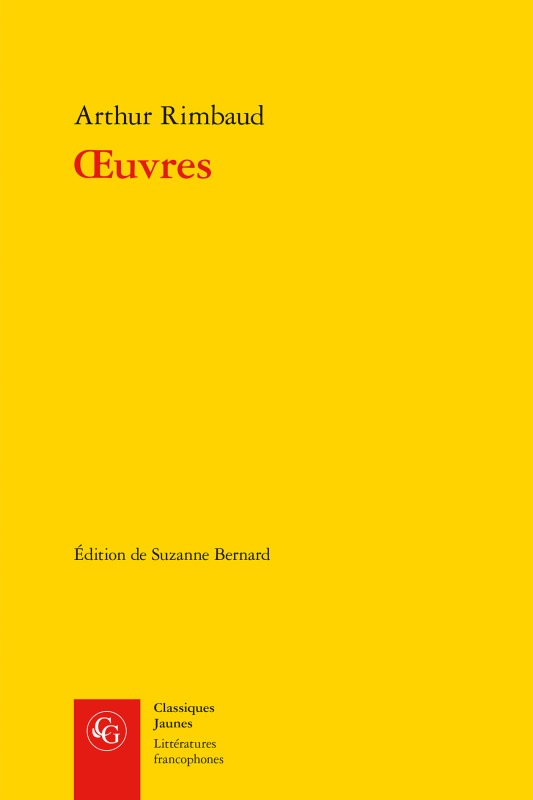 Book oeuvres Rimbaud