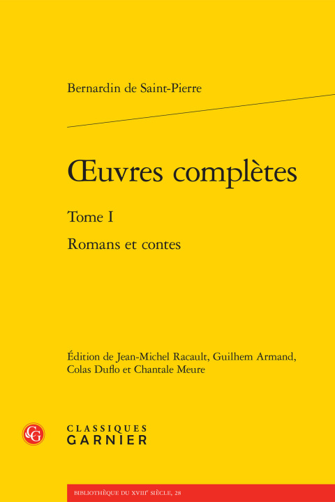 Buch oeuvres complètes Bernardin de Saint-Pierre