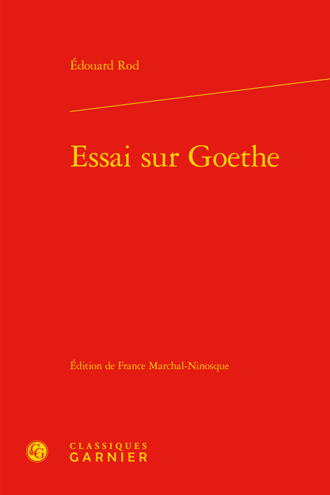 Book Essai sur Goethe Rod