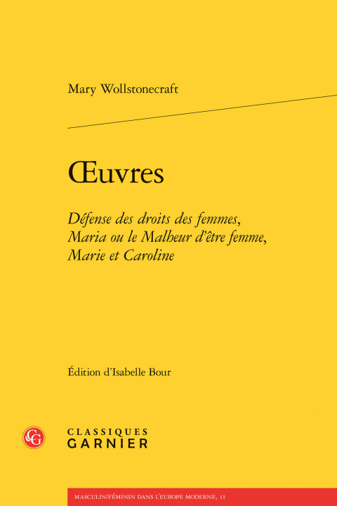 Book oeuvres Wollstonecraft