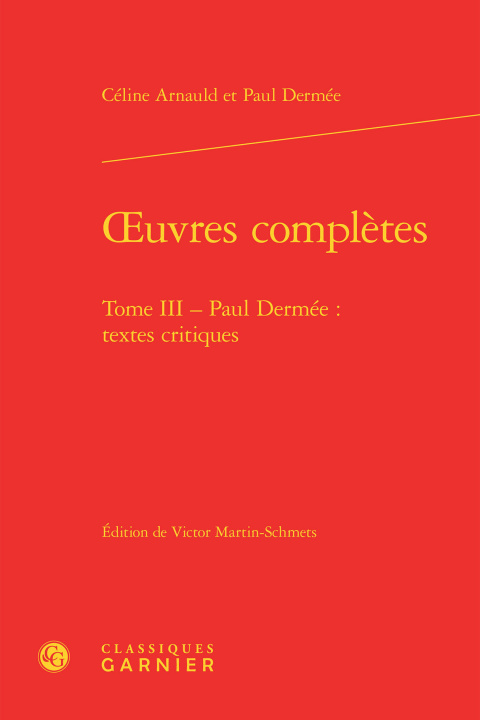 Knjiga oeuvres complètes Dermée