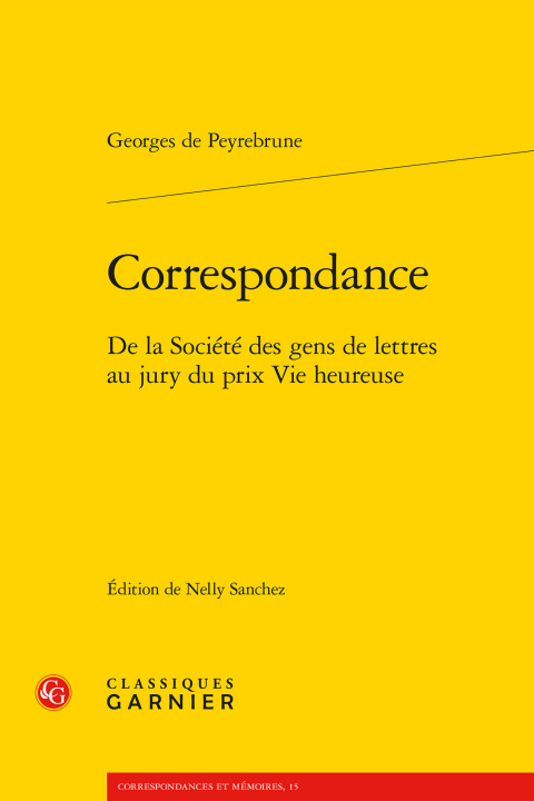 Buch Correspondance Peyrebrune