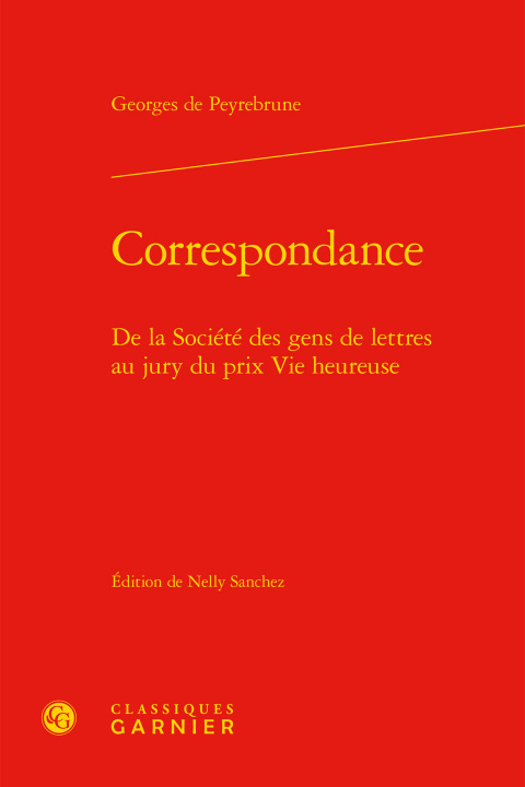Kniha Correspondance Peyrebrune
