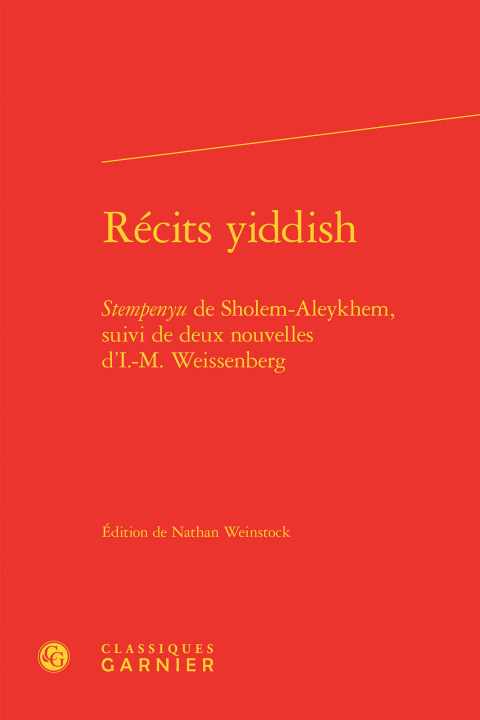 Knjiga Récits yiddish Weissenberg