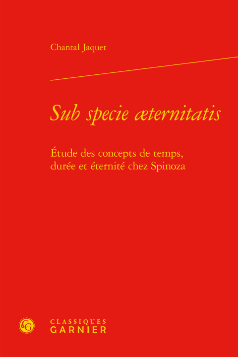 Knjiga Sub specie æternitatis Jaquet