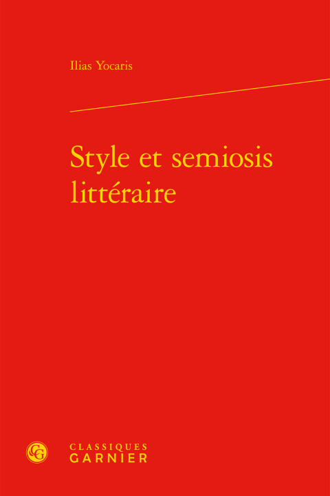 Knjiga Style et semiosis littéraire Yocaris