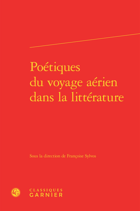 Buch Poétiques du voyage aérien dans la littérature 